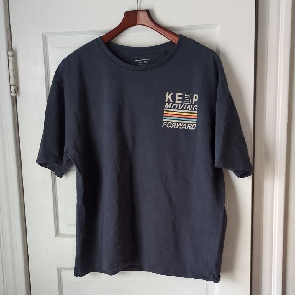 Paper Denim & Cloth Dark Blue Graphic Tee